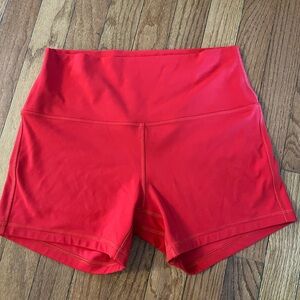 Lululemon red align 4” inseam shorts
